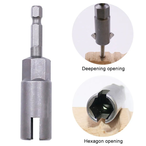 5 STK 1/4" Mutter Driver Wing Mutter Driver Spornøkkel sekskantskaft