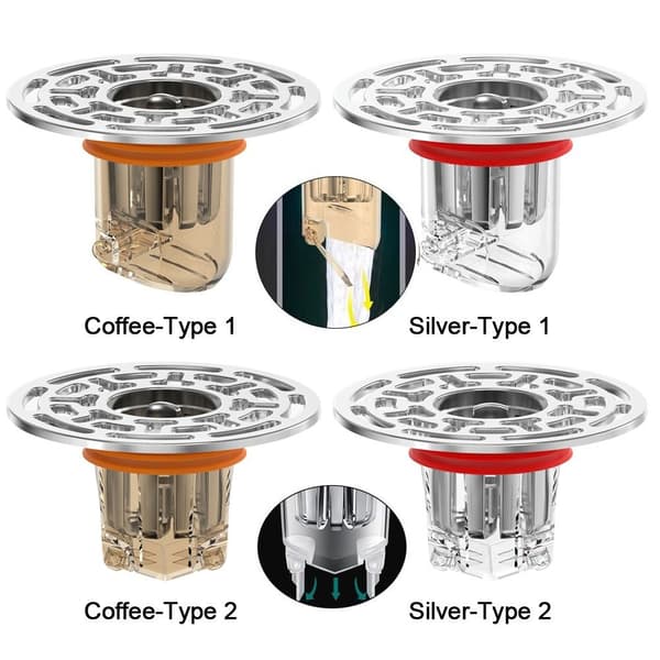 Gulvafløb Kerne Afløbsdæksel SØLV TYPE1 TYPE1 silver Type1-Type1