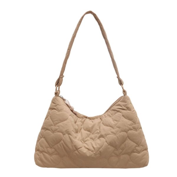 Skuldertasker Quiltet mulepose KHAKI khaki