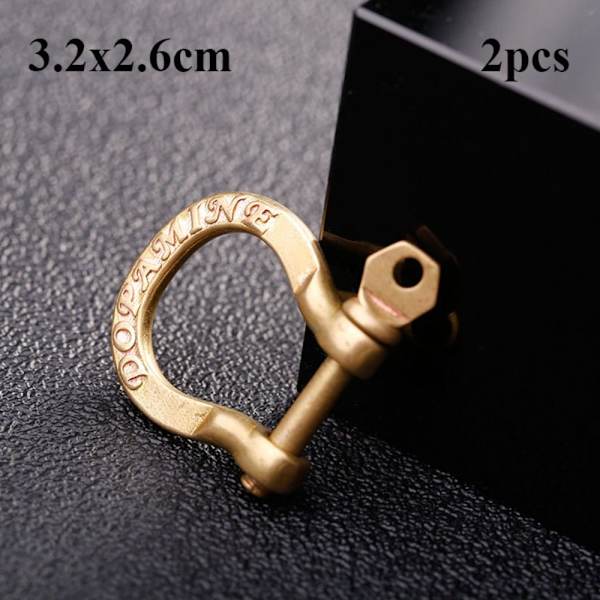 2 stk karabinkrok D buestifter 3,2X2,6CM2 2 3.2x2.6cm2