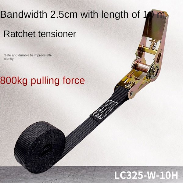Ratchet Strap Tie-Dows SORT 25MMX2M BLACK 25MMX2M