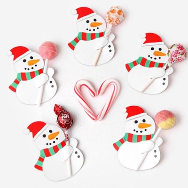 Julkort Lollipop Kort SNOWMAN SNOWMAN Snowman