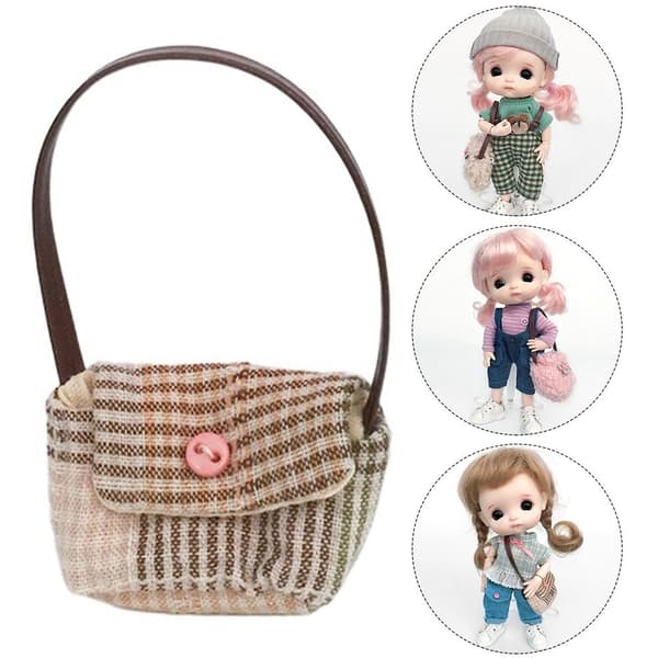 Doll Handväska Tillbehör Doll Läderväska 2 2 2