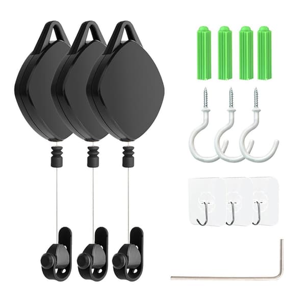 3st VR Cable Management VR Pulley System SVART black