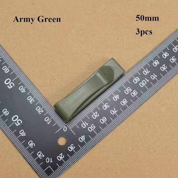 3stk Molle Webbing Spænde Bælteende Clip ARMY GREEN 50MM Army Green 50mm