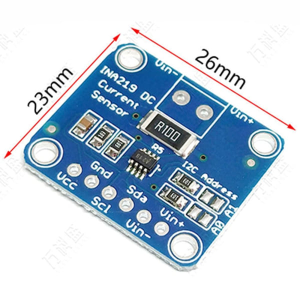 2 Stk INA219 I2C Interface Bi-Directional DC Sensor Strøm 2Pcs