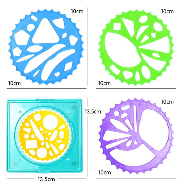 5/12/22 deler Spirograph Tegnesett 22 deler 22 deler 22PCS