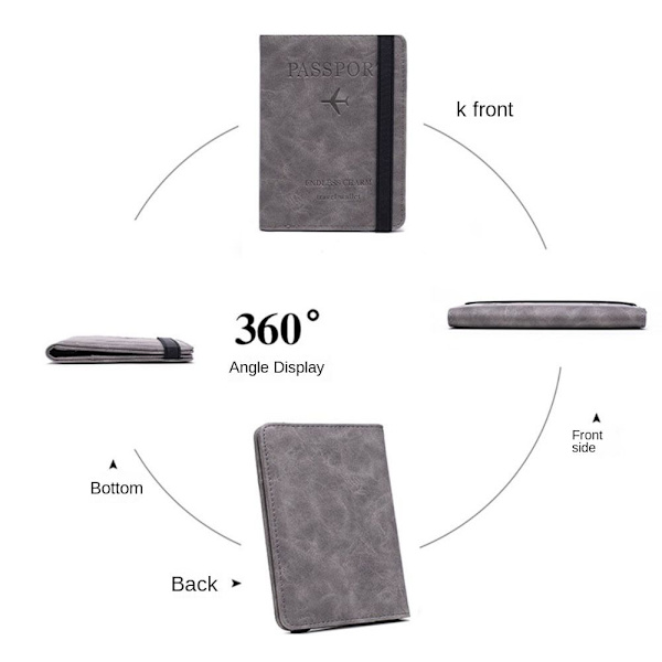 RFID Passholder Passport Bag SORT black
