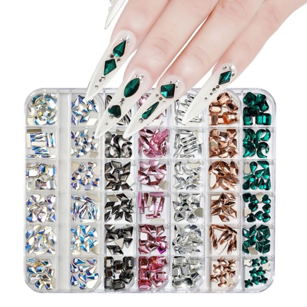 12Gird/Box Nail Tarrat Nail Art Decoration 2 2 2