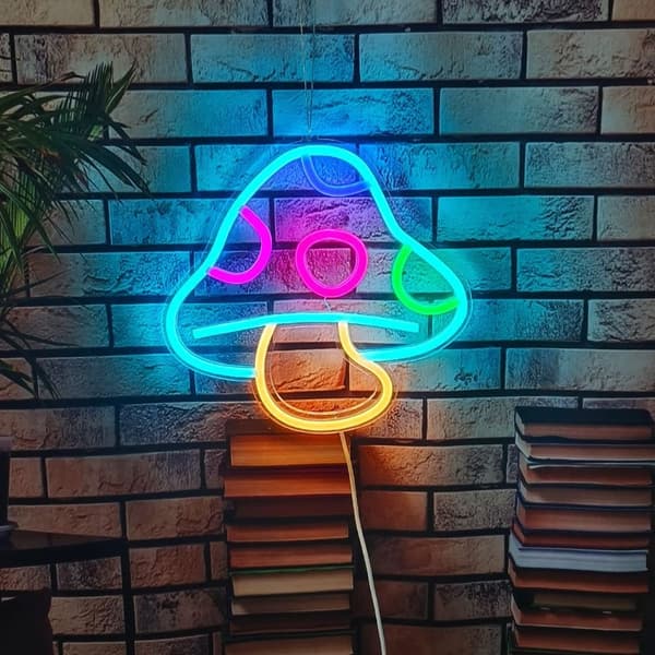 Mushroom Neon Light Svamp Neonskylt B B B