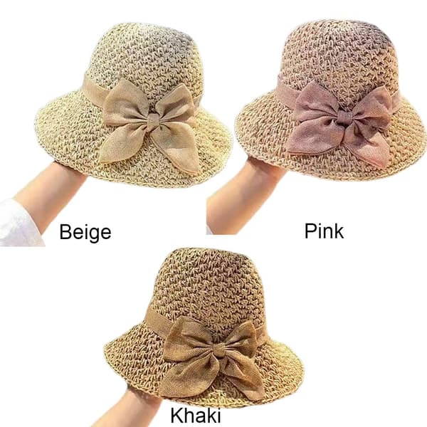 Sommarbåge Kvinnor Flickor Solskyddad strandhatt beige