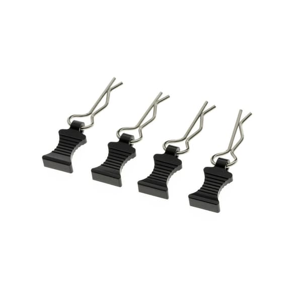 4 STK Shell Body Clips R Spænder SORT Black