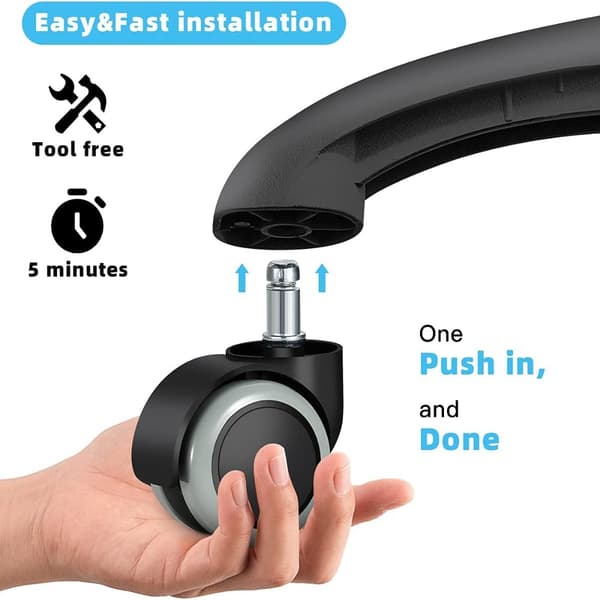 Castor Caster Wheels Byte av kontorsstol Säte Reserv