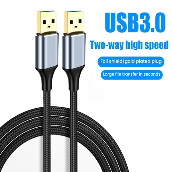 USB 3.0 -kaapeli tyyppi A uros-uros 1,5M 1.5m