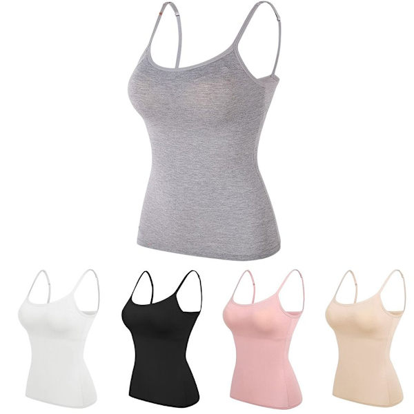 Spaghetti Strap Väst Basic Väst APRICOT L apricot L