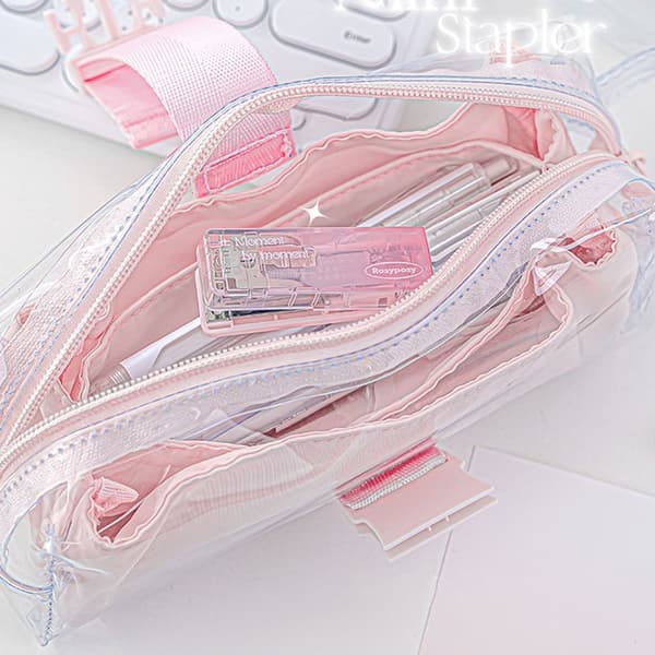 Foldehæftemaskine papirclips PINK Pink