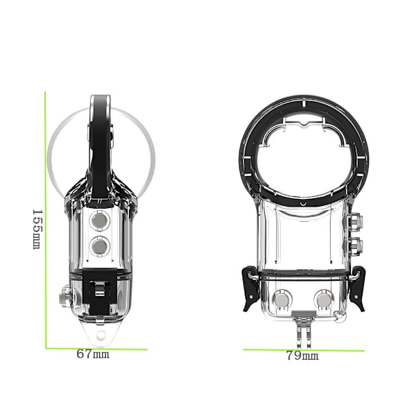 Vanntett Case Diving Shell transparent