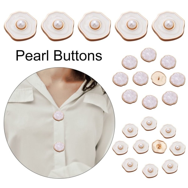 10 kpl Pearl Buttons Paidan napit 18MMA A 18MMA