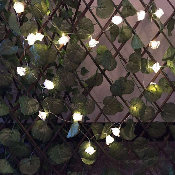 LED Rose Flower String Lights Fairy String Lights VIT white