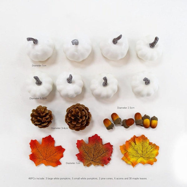 42/46/50 kpl Simulaatio Kurpitsasetit Happy Halloween Decoration 42pcs