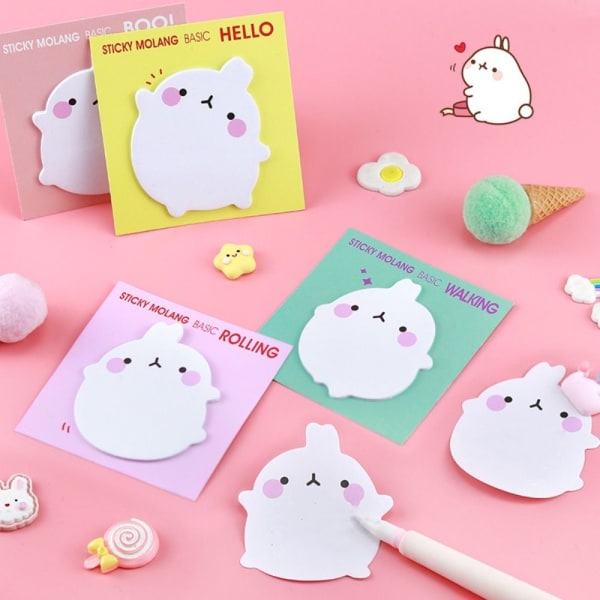 8 Pads Cute Rabbit Muistilaput Kawaii Muistilaput Funny