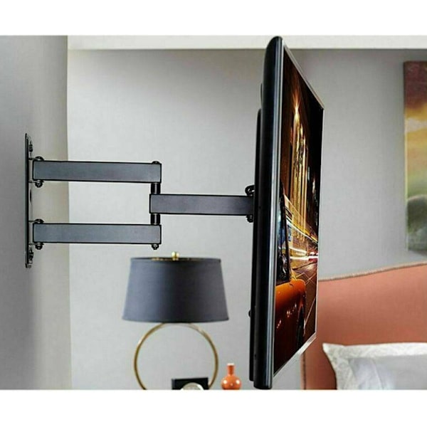 TV-seinäkiinnike Näyttötelineen pidike Litteä televisio Black