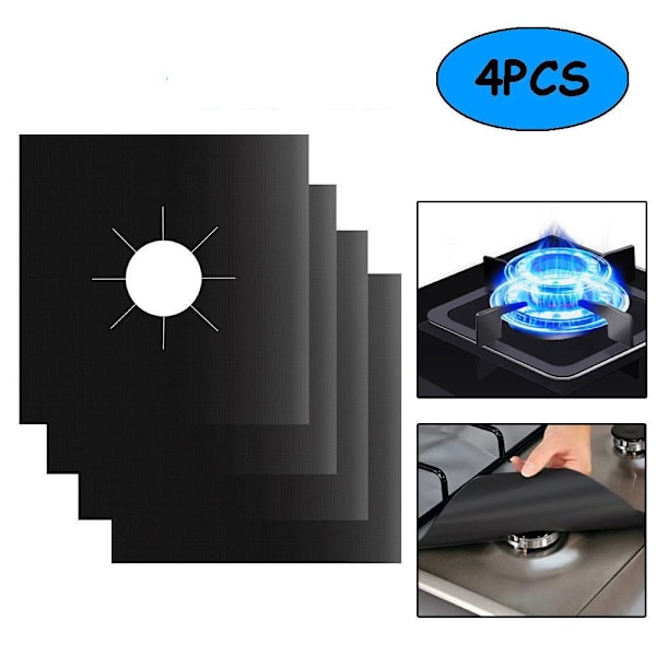 4st 27*27cm Teflon Gasspis Ytskyddsdyna