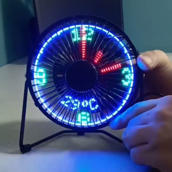 USB LED Clock Mini Fläkt Kylfläktar
