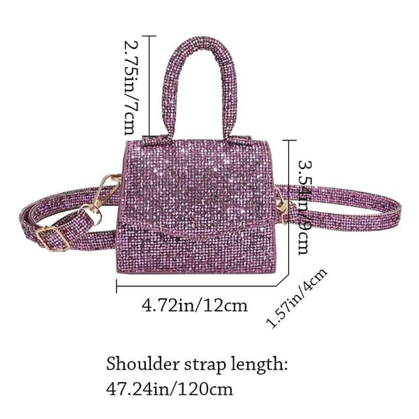 Mode Silver Bright Evening Bag Dam Messenger Shoulder gold