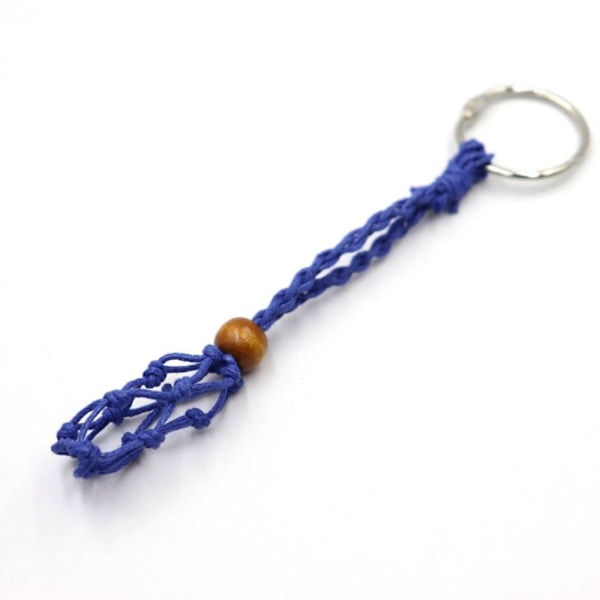 Tom Stenholder Nøglering Krystal Healing Stone Net Nøglering Royal Blue