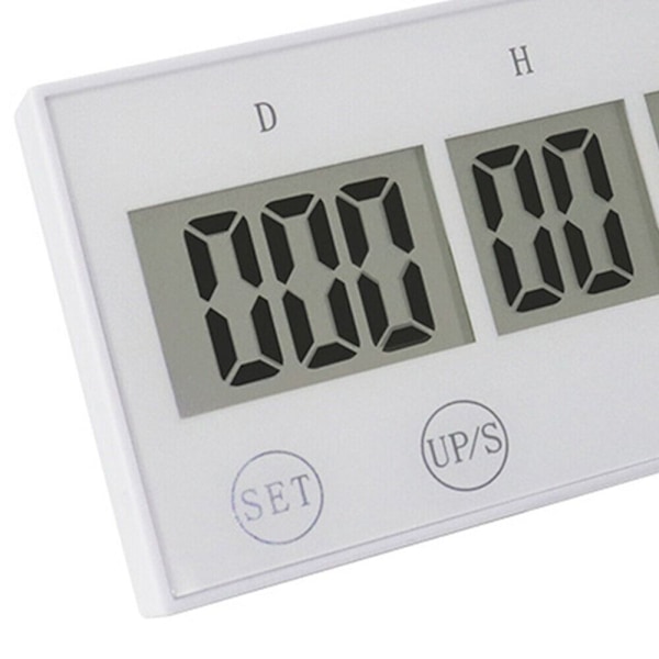 999 dages nedtællingsur Elektronisk digital timer HVID White