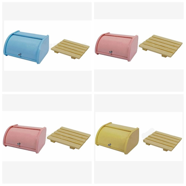 Nukkekodin leipäsäiliö Miniatyyri leivontasäiliö KELTAINEN LOUNAS yellow lunch box-lunch box