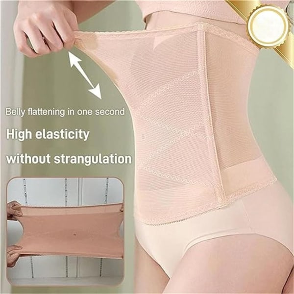 Cross Mesh Bælte Crossover Abdominal Shaping NUDE L Nude L