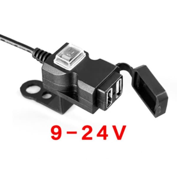 Strømadapter Motorsykkelladeruttak Dual Port
