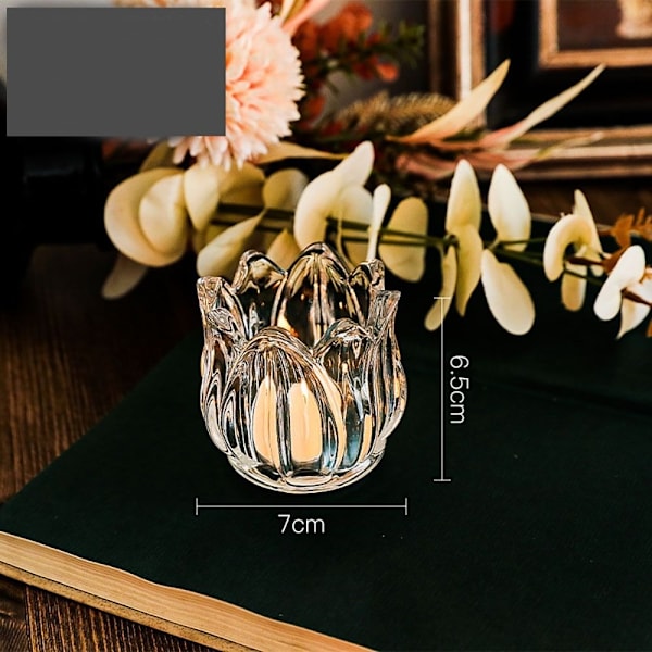 Lysestake i glass lysestake Tulip lysestake