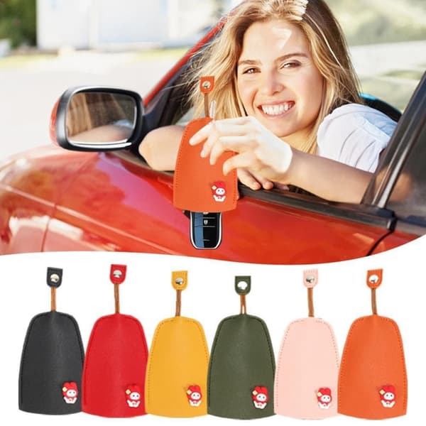 2 STK Pull Out Car Key Case Pull Out Key Sleeve SORT 1 1 black 1-1