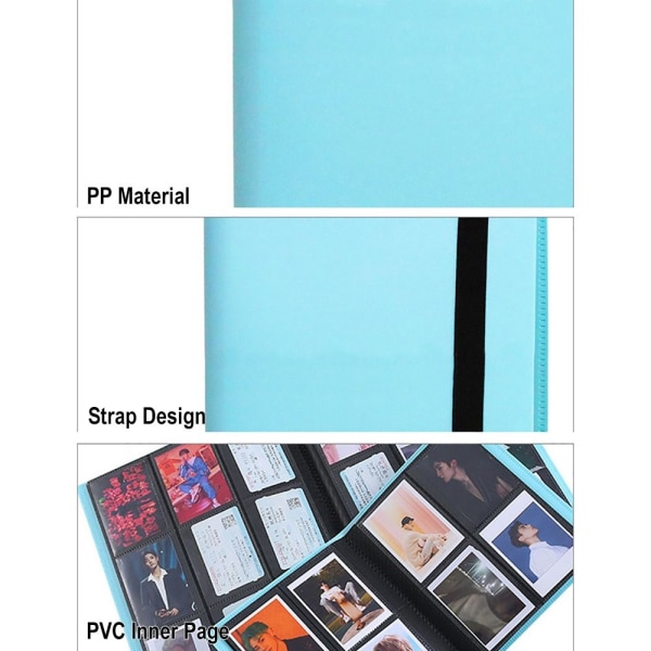 Instant Camera Photo Album 3 tommer Picture Storage 360 360 Pockets-Black