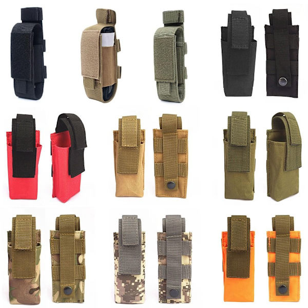 Tactical Molle Holder Taskulamppu Nylon Pussi 2 2 2