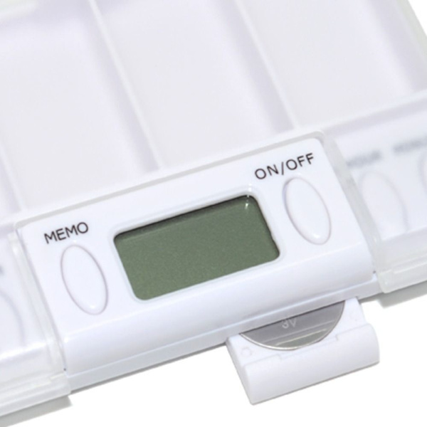 Pill Box 4 Grid VIT White