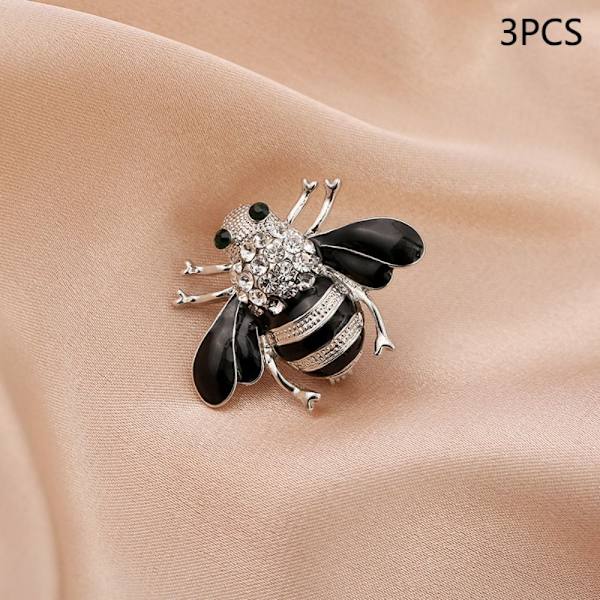 3 stk Pearl Bee Corsage Krystallbrosje H H H