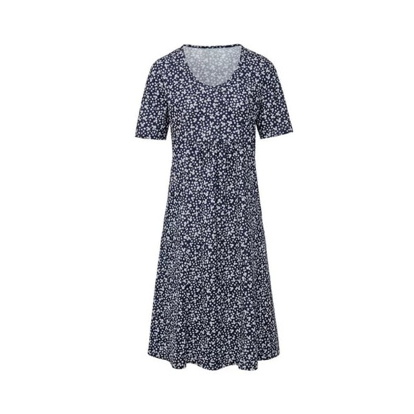 Print med kortärmad sommartryck BLÅ M blue M