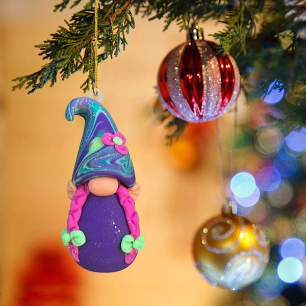 2 stk akryl dværg vedhæng Ornament juletræ vedhæng C C C