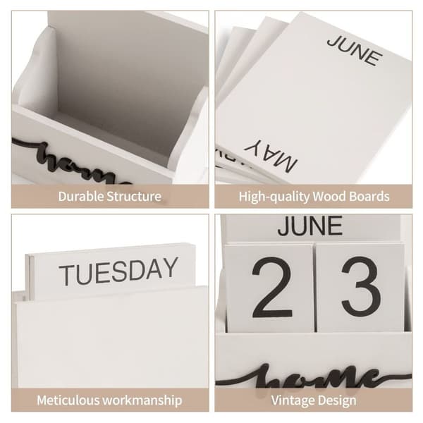 evig kalender träblock kalender dekoration