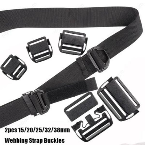 2stk Webbing stropp Spenne Glidefeste 38MM 38mm