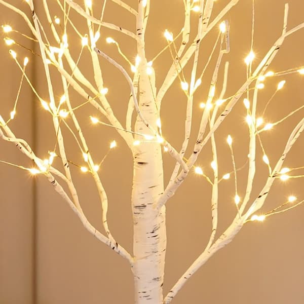 LED Lys Birketræ Påske white