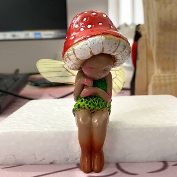 Mushroom Elf Ornamenter Resin Ornament Sovende Fe