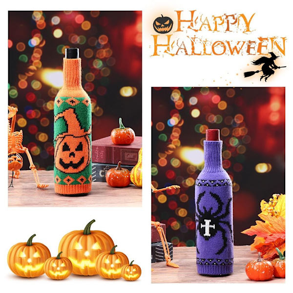 Halloween vinflaskedeksel Vinflaskehylse 1 1 1