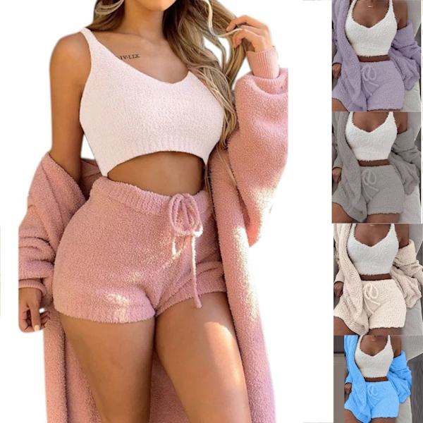 Set, 3-osainen fleece-pyjamat PINK M Pink M