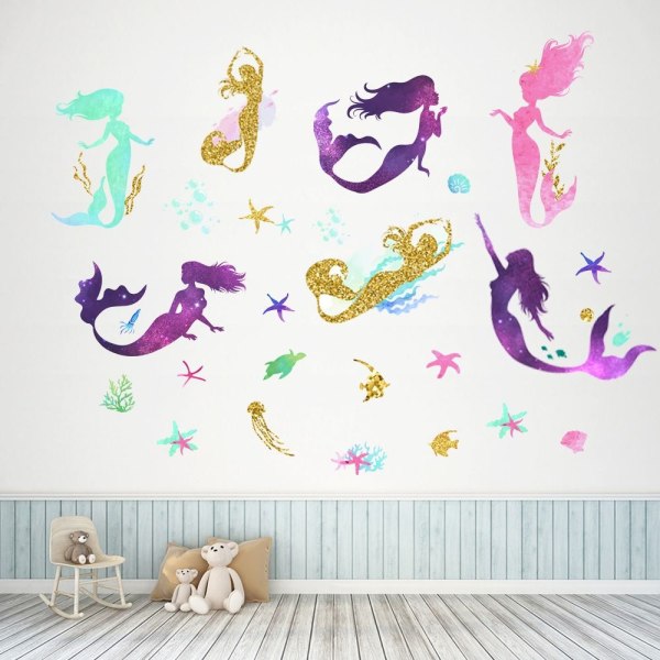 Mermaid Wall Decals Piger Wall Decals Peel and Stick