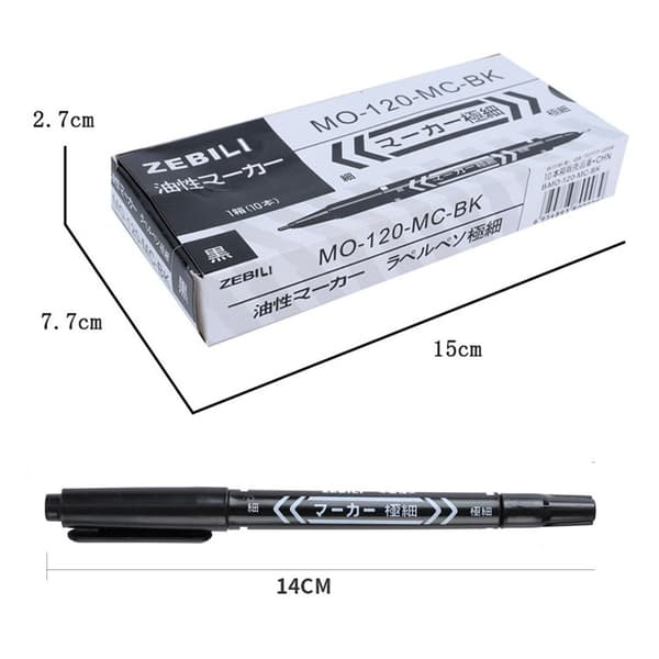 10 kpl Double Tip Pen Öljykynä SININEN Blue